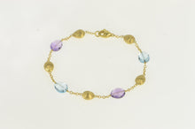 Load image into Gallery viewer, 18K Marco Bicego Jaipur Amethyst Topaz Earrings 6.5" Yellow Gold