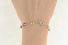 Load image into Gallery viewer, 18K Marco Bicego Jaipur Amethyst Topaz Earrings 6.5" Yellow Gold
