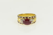 Load image into Gallery viewer, 14K 2.25 Ctw Ruby Diamond Engagement Ring Yellow Gold