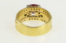 Load image into Gallery viewer, 14K 2.25 Ctw Ruby Diamond Engagement Ring Yellow Gold