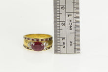 Load image into Gallery viewer, 14K 2.25 Ctw Ruby Diamond Engagement Ring Yellow Gold