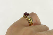 Load image into Gallery viewer, 14K 2.25 Ctw Ruby Diamond Engagement Ring Yellow Gold