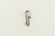 Load image into Gallery viewer, 14K 0.25 Ctw Diamond Graduated Wavy Pendant White Gold