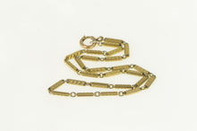 Load image into Gallery viewer, Gold Filled Art Deco Bar Link Pocket Watch Chain Necklace 12.5"