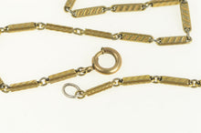 Load image into Gallery viewer, Gold Filled Art Deco Bar Link Pocket Watch Chain Necklace 12.5"