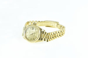 18k Gold Rolex Datejust 26mm 6927 Bark Bezel 1980's Women's Watch