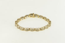 Load image into Gallery viewer, 10K 2.00 Ctw Baguette Diamond Curved Bar Bracelet 6.75&quot; Yellow Gold