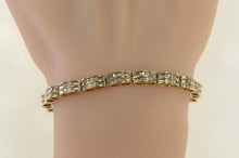 Load image into Gallery viewer, 10K 2.00 Ctw Baguette Diamond Curved Bar Bracelet 6.75&quot; Yellow Gold