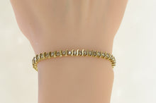 Load image into Gallery viewer, 14K 2.00 Ctw Diamond Classic Wavy Link Bracelet 6.75" Yellow Gold