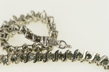 Load image into Gallery viewer, 14K 2.00 Ctw Blue Treated Diamond Tennis Bracelet 6.75&quot; White Gold
