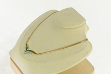 Load image into Gallery viewer, 14K 1.25 Ctw Emerald Diamond Chevron Chain Necklace 15" Yellow Gold