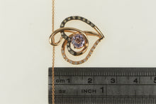 Load image into Gallery viewer, 14K LeVian Amethyst Diamond Heart Ltd. Edit. Necklace 18" Yellow Gold