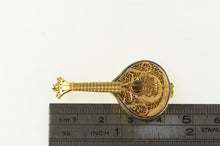 Load image into Gallery viewer, 19k 3D Filigree Portuguese Fado Guitar Charm/Pendant
