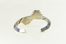 Load image into Gallery viewer, Sterling Silver Turquoise Triangle Cluster Vintage Cuff Bracelet 5.75"