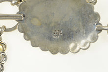 Load image into Gallery viewer, Sterling Silver Southwestern Turquoise Stamped Oval Belt 40"