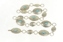 Load image into Gallery viewer, Sterling Silver Southwestern Vintage Turquoise Belt 39"