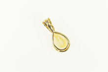 Load image into Gallery viewer, 14K Pear Citrine Diamond Vintage Statement Pendant Yellow Gold