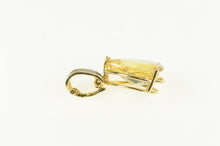 Load image into Gallery viewer, 14K Pear Citrine Diamond Vintage Statement Pendant Yellow Gold