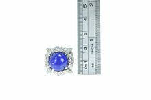 Load image into Gallery viewer, 10K 1940's Lapis Lazuli Diamond Cocktail Ring White Gold