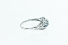 Load image into Gallery viewer, 14K Blue & White Sapphire Twist Statement Ring White Gold