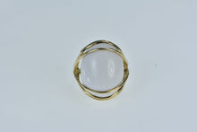 Load image into Gallery viewer, 14K Vintage Oval White Stone Statement Ring Yellow Gold