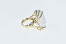 Load image into Gallery viewer, 14K Vintage Oval White Stone Statement Ring Yellow Gold