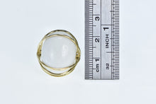 Load image into Gallery viewer, 14K Vintage Oval White Stone Statement Ring Yellow Gold