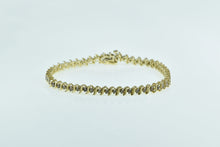 Load image into Gallery viewer, 10K 1.00 Ctw Diamond Classic Vintage Tennis Bracelet 7" Yellow Gold