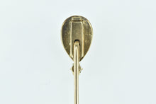 Load image into Gallery viewer, 14K Pear Garnet Diamond Accent Tear Drop Stick Pin Yellow Gold