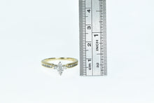 Load image into Gallery viewer, 10K 0.25 Ctw Diamond Cluster Vintage Promise Ring Yellow Gold