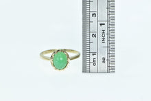 Load image into Gallery viewer, 10K Oval Green Chalcedony Cabochon Vintage Ring Yellow Gold