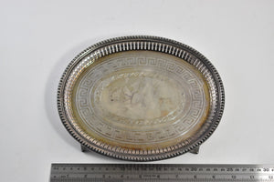 Silver Plate James Dixon & Sons Greek Wave Pattern Plate