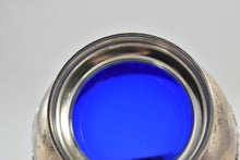 Load image into Gallery viewer, Sterling Silver Antique Gorham Cobalt Blue Glass Bowl