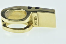 Load image into Gallery viewer, 14K Black Onyx & Mother of Pearl Curved Bar Charm/Pendant Yellow Gold