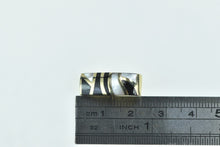 Load image into Gallery viewer, 14K Black Onyx & Mother of Pearl Curved Bar Charm/Pendant Yellow Gold