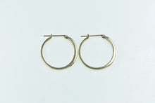 Load image into Gallery viewer, 10K 20.7mm Vintage Diamond Statement Hoop Earrings Yellow Gold