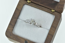 Load image into Gallery viewer, 14K 1940's 0.41 Ctw Diamond Classic Engagement Ring White Gold
