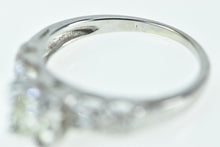 Load image into Gallery viewer, 14K 1940's 0.41 Ctw Diamond Classic Engagement Ring White Gold