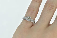 Load image into Gallery viewer, 14K 1940's 0.41 Ctw Diamond Classic Engagement Ring White Gold