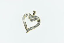 Load image into Gallery viewer, 10K Diamond Vintage Heart Love Symbol Pendant Yellow Gold