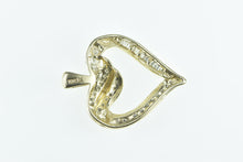Load image into Gallery viewer, 10K Diamond Vintage Heart Love Symbol Pendant Yellow Gold