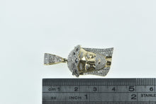 Load image into Gallery viewer, 10K Diamond Jesus Christ Crown of Thorns Pendant Yellow Gold