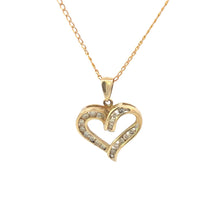 Load image into Gallery viewer, 10K 0.50 Ctw Diamond Heart Love Symbol Pendant Yellow Gold