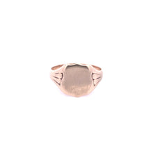 Load image into Gallery viewer, 9K Shield Shape Engravable Monogram Signet Ring Yellow Gold