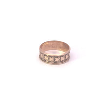 Load image into Gallery viewer, 9K 6.2mm Victorian Heart Swirl Pattern Band Ring Yellow Gold