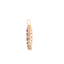 Load image into Gallery viewer, 10K Marquise Garnet Vintage Heart Love Pendant Yellow Gold