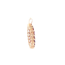 Load image into Gallery viewer, 10K Marquise Garnet Vintage Heart Love Pendant Yellow Gold
