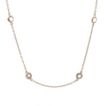 Load image into Gallery viewer, 14K By the Yard Vintage CZ Chain Link Anklet Bracelet 10" Yellow Gold