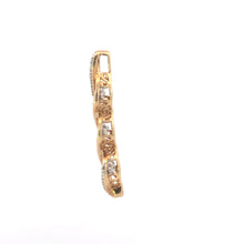 Load image into Gallery viewer, 10K 0.20 Ctw Diamond Twist Dancing Diamond Drop Pendant Yellow Gold