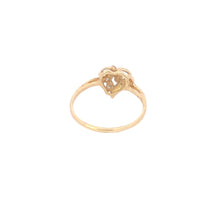 Load image into Gallery viewer, 10K Diamond Heart Petal Cluster Love Symbol Ring Yellow Gold